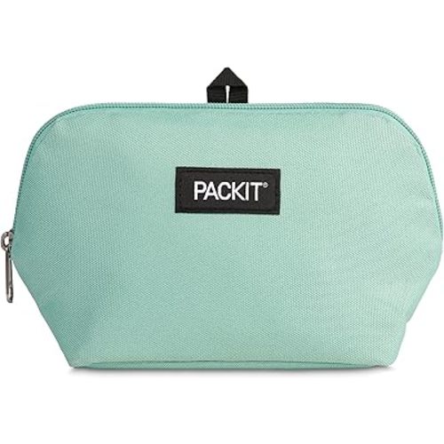 PackIt® Freezable Snack Bag, Sage, Built with ECOFREEZE® Technology, Collapsible, Reusable, Zip Closure, Designed For Keeping Snacks Fresh On the Go