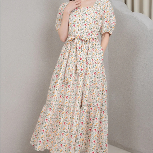 Versa Everywhere Dress with Nursing Zippers in Harvest Blooms