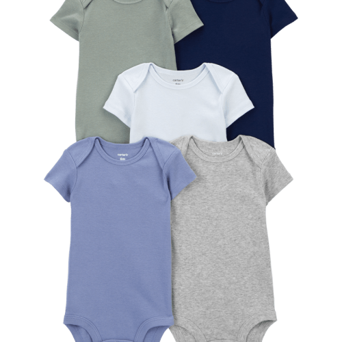 Multi Baby 5-Pack Short-Sleeve Bodysuits | Carter’s Oshkosh Canada