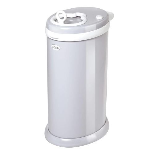 Ubbi Stainless Steel Diaper Pail, Odor Locking, No Special Bag Required, Award-Winning, Registry Must-Have, Gray