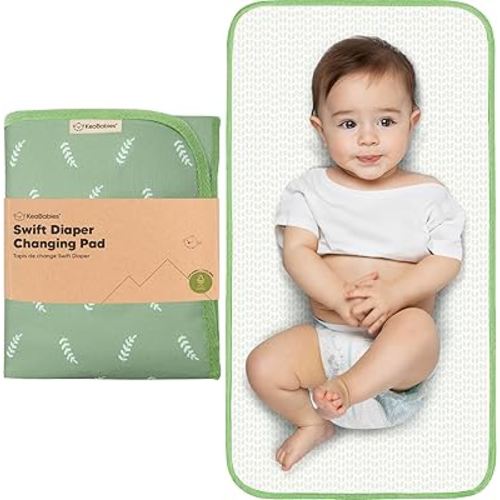 Portable Diaper Changing Pad - Waterproof Foldable Baby Changing Mat - Travel Diaper Change Mat - Lightweight Changing Pads for Baby - Baby Changer - Machine Washable (Acacia)