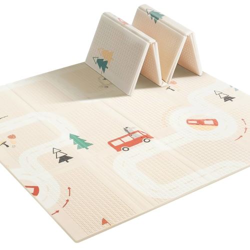 Baby Play Mat 47x47 Foldable Baby Play Mat for Playpen 50x50 Playpen Mat Reversible Foam Play Mat for Baby to Play on Floor 0.4" Crawling Baby Girl Play Mat for 50x50 Playpen(47 * 47 * 0.4)