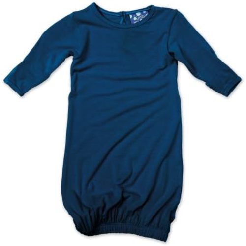 KicKee Pants Organic Newborn Bamboo Layette Gown, Twilight, Blue