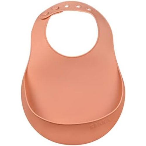 BEABA Silicone Baby Bib, Made with Soft Supple Silicone, Baby Bibs with Baby Food Catcher, Baby Essentials for Baby Feeding