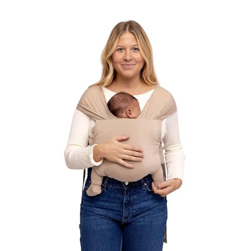 WildBird - Aerial Buckle Wrap - 0-6 Months - Standard (XS-XL) Desert Lark - Newborn Baby Carrier - Front Carry - Soft Fabric, Straps, Head Support, Padded Waist Belt - Baby Essentials - New Mom Gifts