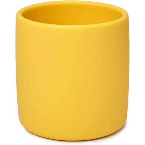 Silicone Toddler Cup 6 oz,Toddler Open Cup Study and Durable, Open Cup for Baby Shower Gifts, Training Cups for Toddlers 1-3 years (Yellow)