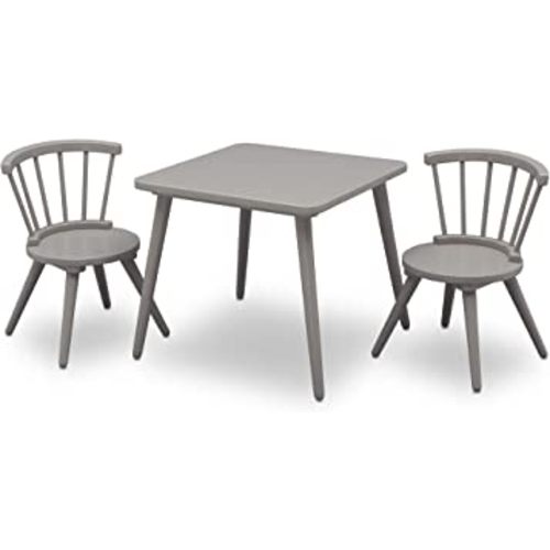 Delta Children Windsor Table & Chair Set (Grey)