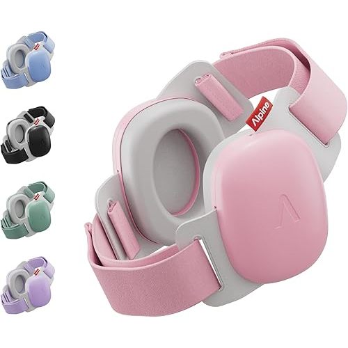 Alpine Muffy Baby - New & Improved Baby Ear Muffs Noise Protection for Babies and Toddlers - CE & ANSI Certified - Safe and Soothing Hearing Protection - Age 3-48 months - Approved by Babies - Pink
