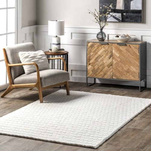 Nia Tile Faux Rabbit Machine Washable Area Rug