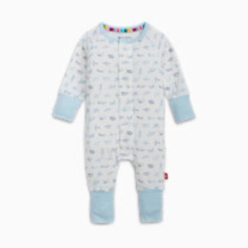 Magnetic Me Modal Magnetic Convertible Coverall - Airplanes, 3-6 M