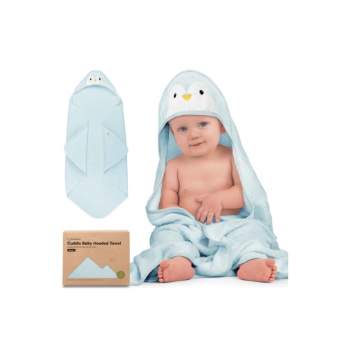 Cuddle Baby Hooded Towel, Medium - Penguin