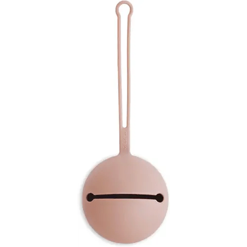 mushie Silicone Pacifier Holder Case (Blush)