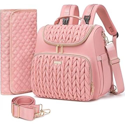 4 in 1 Convertible Diaper Bag Backpack,Waterproof Baby Diaper Bag with Changing Pad,Converts into Baby Tote Bag,Diaper Backpack,Stroller Bag and Crossbody Diaper Bag
