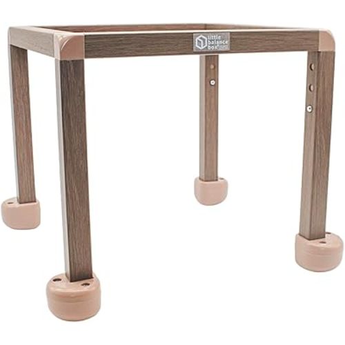 Little Balance Box Grow - Adjustable Montessori Push Pull Walker & Activity Table – No Wheels, Safe Spring Feet, Eco-Friendly, PT-Designed for Standing & Walking, Sit-to-Stand Developmental Tool