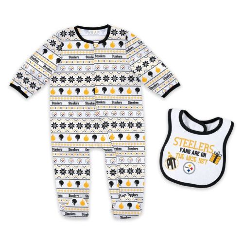 Pittsburgh Steelers Newborn Erin Andrews Christmas Sleep & Play Set