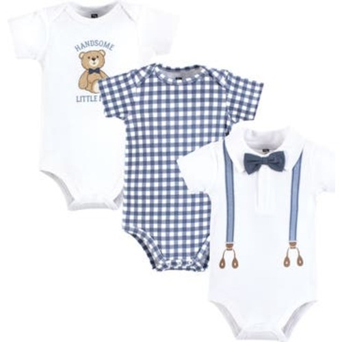 Little Soft Cotton All-in-One Outfits, Set of 3, 6-9M