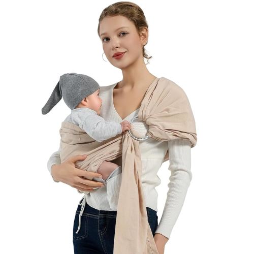 Baby Ring Sling Baby Carrier Newborn to Toddler, Ring Baby Carrier Sling, Toddler Carrier Toddler Sling, Baby Wraps Carriers, Baby Sling Carriers, Cream