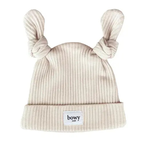 Double Knot Beanie (Cream) 0000 - Bowy Made