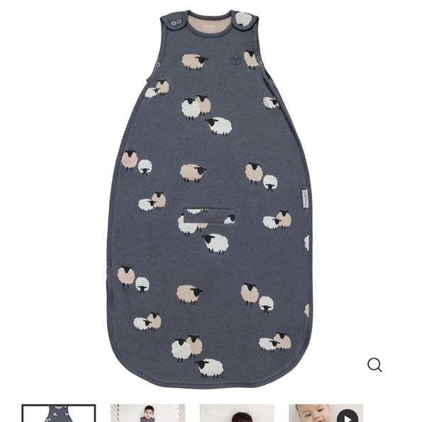 4 Season® Ultimate Baby Sleep Bag, Merino Wool & Organic Cotton, Sheep Slate