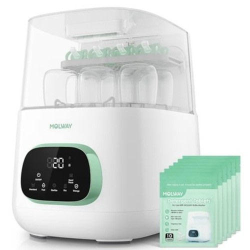 MOLWAY Baby Bottle Washer, Sterilizer and Dryer, All-in-One Pro Cleaning Machine