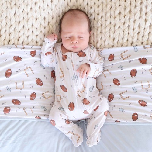 Tiny Touchdowns Zipper Footie | Neutral