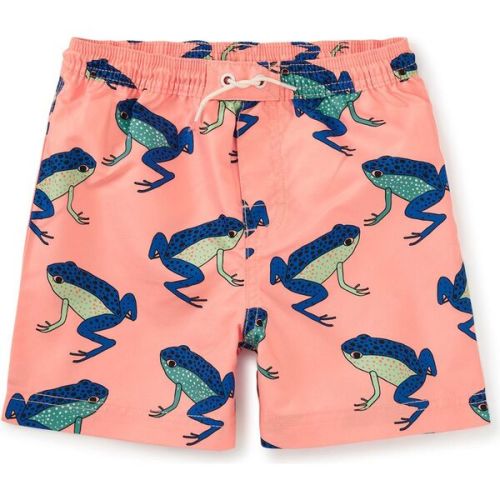 Mid-Length Swim Trunks, Blue Dart Frogs - Tea Collection | Maisonette