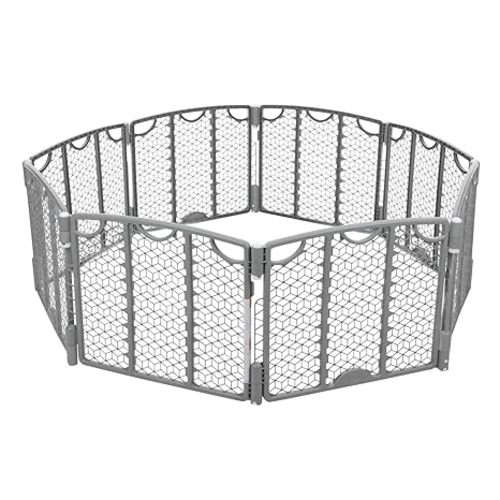 Evenflo Versatile Play Space Adjustable Play Area, Plastic, 8-Panel (Cool Gray)