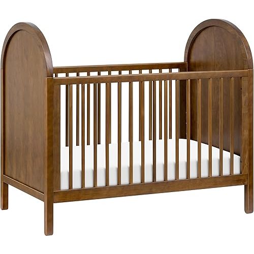 babyletto Bondi 3-in-1 Convertible Crib with Toddler Bed Conversion Kit in Honey, Greenguard Gold Certified