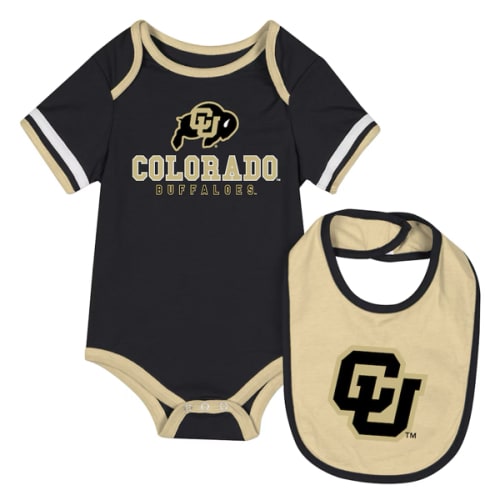 Newborn & Infant&nbsp;Colosseum  Black Colorado Buffaloes Bodysuit & Bib Set