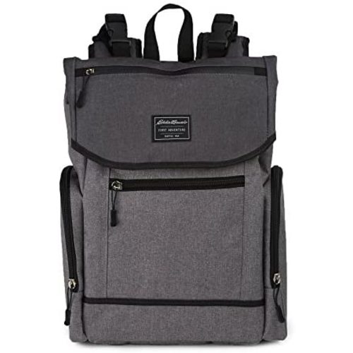 Eddie Bauer Back Pack Diaper Bag, Laminate Grey