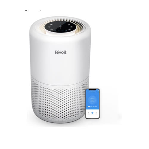 Amazon.com: LEVOIT Air Purifier for Home Bedroom, Smart WiFi Alexa Control, Covers up to 916 ft², 3-in-1 Filter with HEPA Sleep Mode for Allergies, Pollutants, Smoke, Dust, 27dB Quiet, Core 200S-P, White : Home & Kitchen