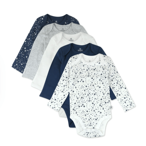 5-Pack Organic Cotton Long Sleeve Bodysuits | Honest Baby Clothing