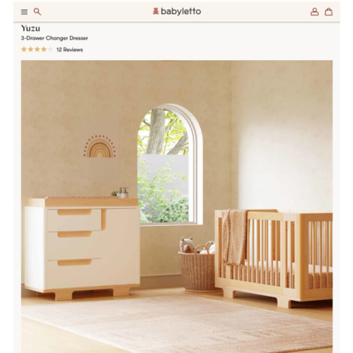 Babyletto Yuzu 3-Drawer Changer Dresser