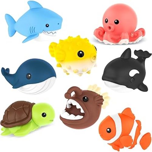 8 PCS Ocean Animal Bath Toys Mold Free