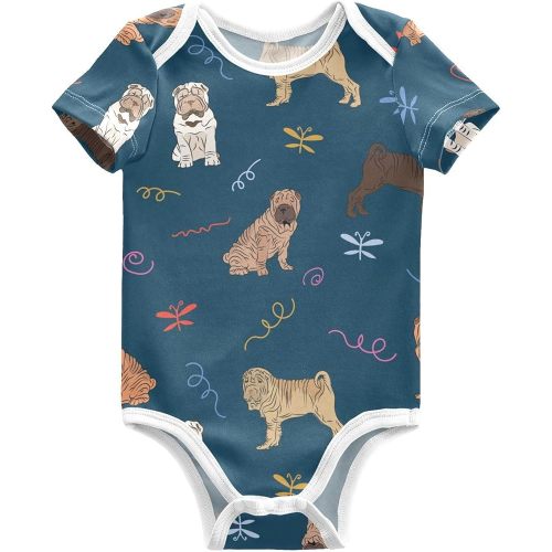 Unisex Baby Bodysuits Short Sleeve Cotton Baby Clothes for Girls 0-24 Months