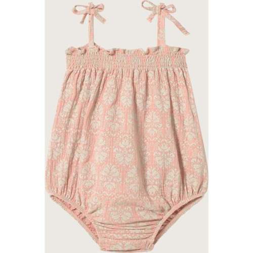 Pink Vintage Wallpaper Romper