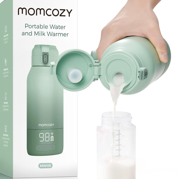 Amazon.com: Momcozy Portable Bottle Warmer for Travel – Dual Heating Modes for Breast Milk & Water, Portable Milk Warmer with Fast Heating & Long Battery Life, 17 Ounces Large Capacity to Meet Your All-Day Needs