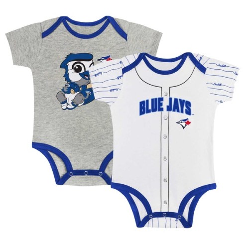 Toronto Blue Jays Newborn & Infant Two-Pack Play Ball Bodysuit Set - Gray/White