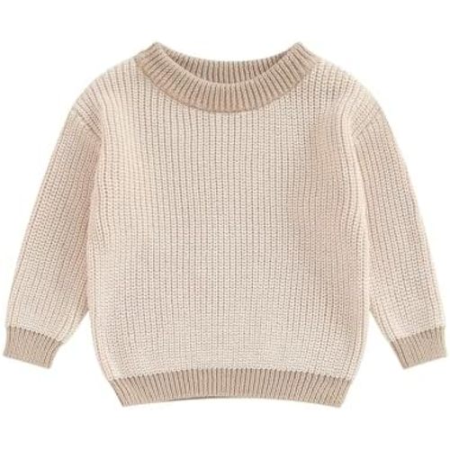 Newborn Infant Baby Girl Boy Knit Sweater Crewneck Pullover Long Sleeve Chunky Sweater Toddler Fall Winter Clothes