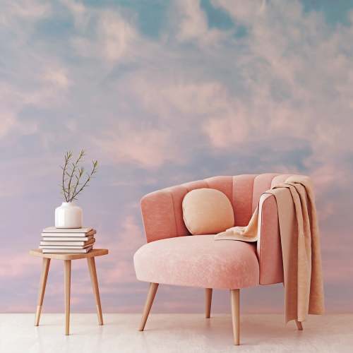 Wispy - Dreamy Clouds Sunset Sky Wallpaper Mural