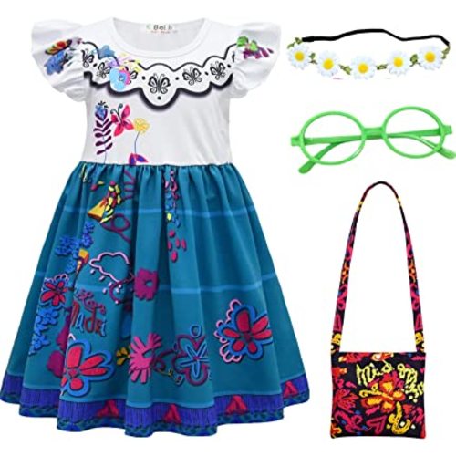 Mirabel Dress for Girls and Toddlers Princess Dress Black Witch Costume Princess Peach Costume Pink Dress