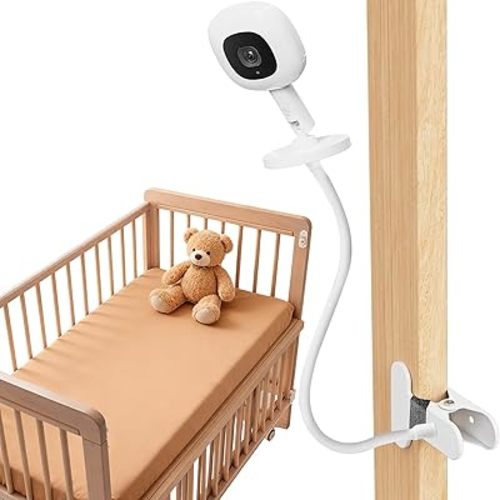 15.7in Flexible Baby Monitor Mount Compatible with Nanit Pro Smart Baby Monitor & Flex Stand, Also for Cameras with 1/4 Screw Mount 360° Adjustable Long Gooseneck Arm for Crib, Dresser, Shelf
