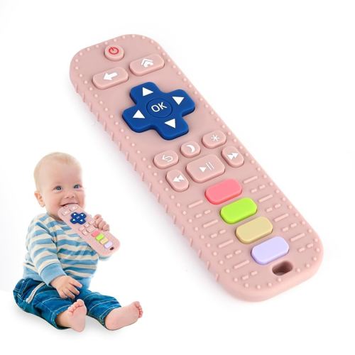 Hooku Silicone Teethers for Babies 0-6 Months, Teething Toys for Babies 6-12 Months, Baby Remote Control Toy, Infant Toys 0-3 Months, Sensory Chew Toys, Toddler Newborn Baby Girl Boy Gifts