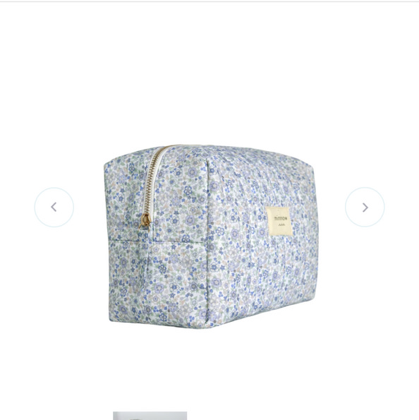 slate floral interior coated travel pouch – minnow