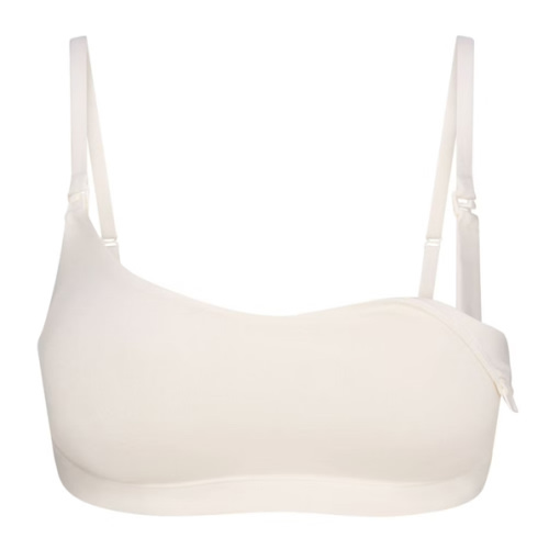 COTTON JERSEY MATERNITY NURSING SCOOP BRALETTE | MARBLE