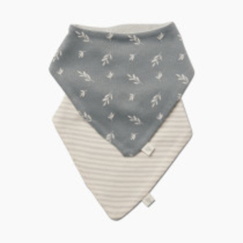 Tiny Kind Bandana Bibs (2-Pack) - Grey Floral, Os