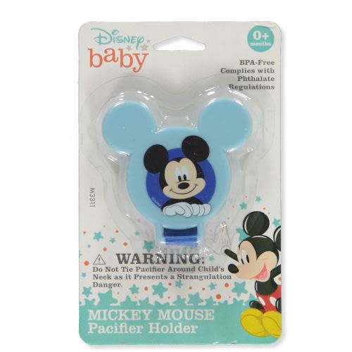Disney Mickey Mouse Pacifier Holder - blue, one size