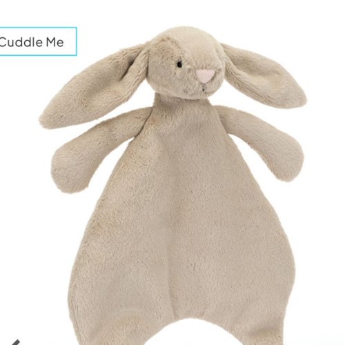 Bashful Silver Bunny Comforter - Official Jellycat