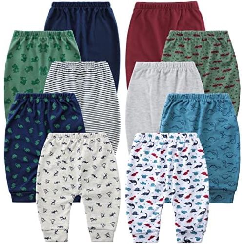 Hakochia Baby Jogger Pants,100% Cotton Sweatpants for Baby Boys and Girls, Soft & Comfy Infant Bottoms with Ample Diaper Room