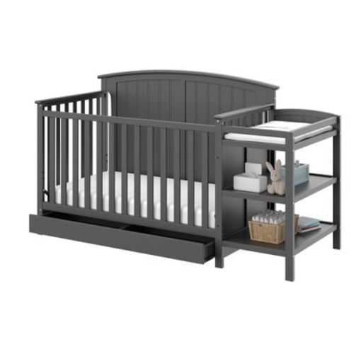 Storkcraft Steveston 4-in-1 Convertible Crib And Changer With Drawer - White